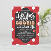 Kerst Cookie Exchange Party Rood Kaart (Staand voorkant)