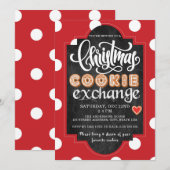 Kerst Cookie Exchange Party Rood Kaart (Voorkant / Achterkant)