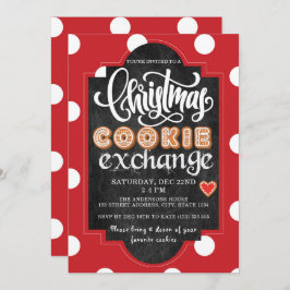 Kerst Cookie Exchange Party Rood Kaart