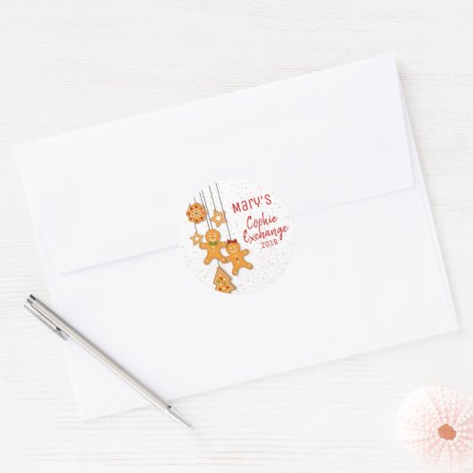 Kerst Cookie Exchange Party Stickers (Envelop)