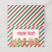 Kerst Cookie Exchange Party Voedseltenten Plaatskaartje (Buitenkant ongevouwen)