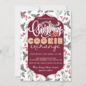 Kerst Cookie Exchange Party Waterverf Elegant Kaart (Voorkant)