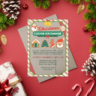 Kerst Cookie Exchange & Recept Swap Party Acryl Uitnodigingen