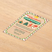 Kerst Cookie Exchange & Recept Swap Party Acryl Uitnodigingen (Laagn)