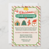 Kerst Cookie Exchange & Recept Swap Tan Party Kaart (Voorkant)