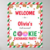 Kerst Cookie Exchange Welkomstbord Poster (Voorkant)
