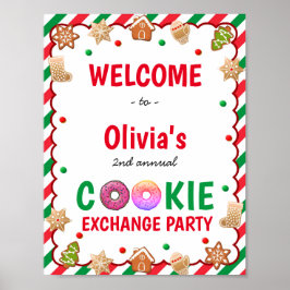 Kerst Cookie Exchange Welkomstbord Poster