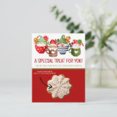 Kerst Cookie Kaarten, Gepersonaliseerde Gifting Ka Kaart (Staand voorkant)