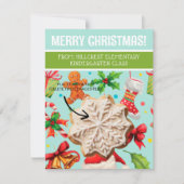 Kerst Cookie Kaarten, Gepersonaliseerde Gifting Ka Kaart (Voorkant)