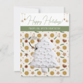 Kerst Cookie Kaarten, Gepersonaliseerde Gifting Ka Kaart (Voorkant)