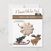 Kerst Cookie Kaarten, Gepersonaliseerde Gifting Ka Kaart (Voorkant)