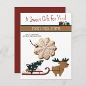 Kerst Cookie Kaarten, Gepersonaliseerde Gifting Ka Kaart (Voorkant / Achterkant)