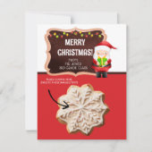 Kerst Cookie Kaarten, Gepersonaliseerde Gifting Ka Kaart (Voorkant)
