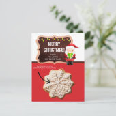 Kerst Cookie Kaarten, Gepersonaliseerde Gifting Ka Kaart (Staand voorkant)