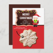 Kerst Cookie Kaarten, Gepersonaliseerde Gifting Ka Kaart (Voorkant / Achterkant)