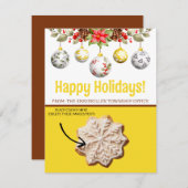 Kerst Cookie Kaarten, Gepersonaliseerde Gifting Ka Kaart (Voorkant / Achterkant)