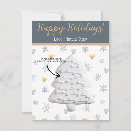 Kerst Cookie Kaarten, Gepersonaliseerde Gifting Ka Kaart (Voorkant)