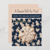 Kerst Cookie Kaarten, Gepersonaliseerde Gifting Ka Kaart (Voorkant / Achterkant)