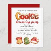 Kerst Cookie Party Uitnodiging (Voorkant / Achterkant)