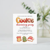 Kerst Cookie Party Uitnodiging (Staand voorkant)