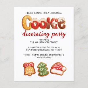 Kerst Cookie Party Uitnodiging