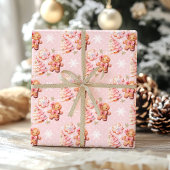 Kerst Cookie peperkoek manpink meisje verjaardag Inpakpapier Vel
