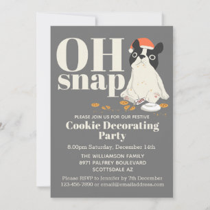 Kerst Cookie Puppy Party Kaart