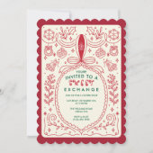 Kerst Cookie Swap Bow Cookies Decorating Party Kaart (Voorkant)