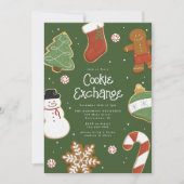 Kerst Cookie Swap Ruil Vakantie Feest Kaart (Voorkant)