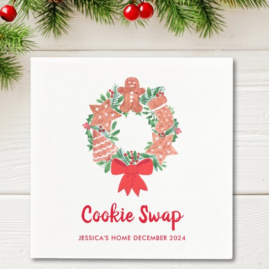 Kerst Cookie Swap servetten