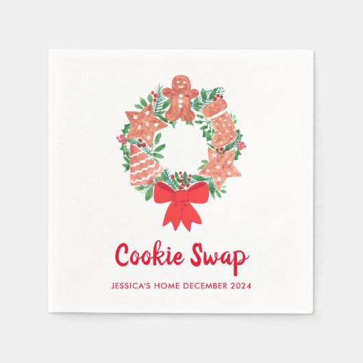 Kerst Cookie Swap servetten (Voorkant)