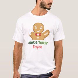 Kerst Cookie Tester Schattige Vakantie Bakken Team T-shirt