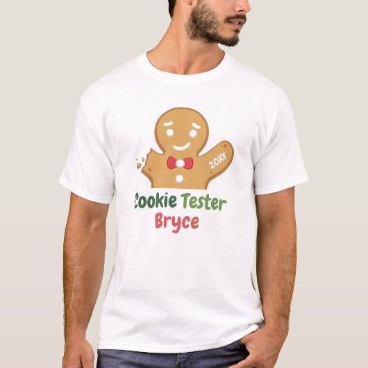 Kerst Cookie Tester Schattige Vakantie Bakken Team T-shirt (Voorkant)