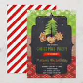 Kerst Cookie uitwisseling cacao party uitnodiging (Voorkant / Achterkant)