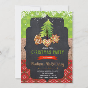 Kerst Cookie uitwisseling cacao party uitnodiging