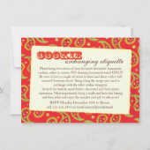 Kerst Cookie uitwisseling & etiquette rood uitnodi Kaart (Achterkant)