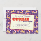 Kerst Cookie uitwisseling & etiquette uitnodigen Kaart (Voorkant)