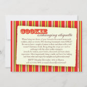 Kerst Cookie uitwisseling & etiquette uitnodiging (Achterkant)