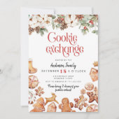 Kerst Cookie uitwisseling partij Kaart (Voorkant)