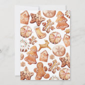 Kerst Cookie uitwisseling partij Kaart (Achterkant)