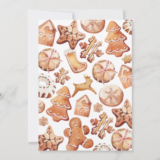 Kerst Cookie uitwisseling partij Kaart (Achterkant)