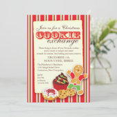 Kerst Cookie uitwisseling uitnodiging (Staand voorkant)