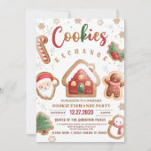 Kerst cookie uitwisseling uitnodiging Vakantie (Voorkant)