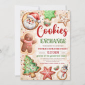 Kerst cookie uitwisseling uitnodiging Vakantie (Voorkant)