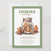 Kerst cookie uitwisseling uitnodiging Vakantie Par (Voorkant)