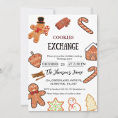 Kerst Cookies Exchange Party Uitnodiging (Voorkant)