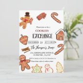 Kerst Cookies Exchange Party Uitnodiging (Staand voorkant)