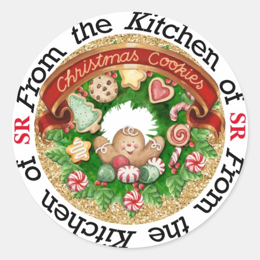 Kerst Cookies Keuken Sticker - SRF (Voorkant)