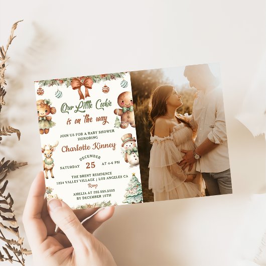 Kerst Cookies Party Baby shower Party Foto Kaart