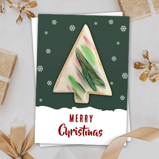 Kerst Cookies Verpakking Feestelijke Display Kaart